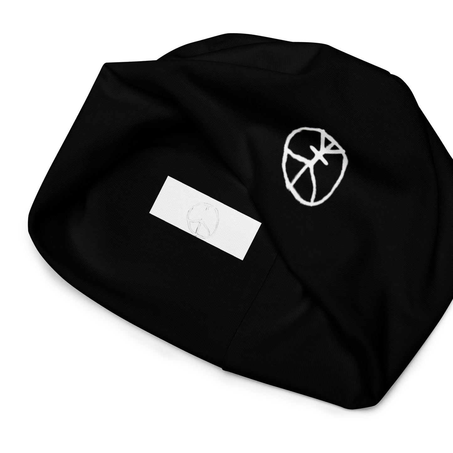sUPeR Black All-Over Print Beanie