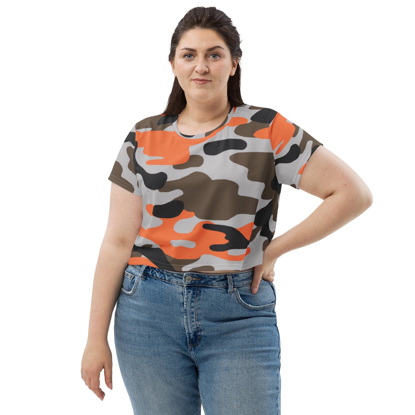 SUPA CAMOUFLAGE All-Over Print Crop Tee