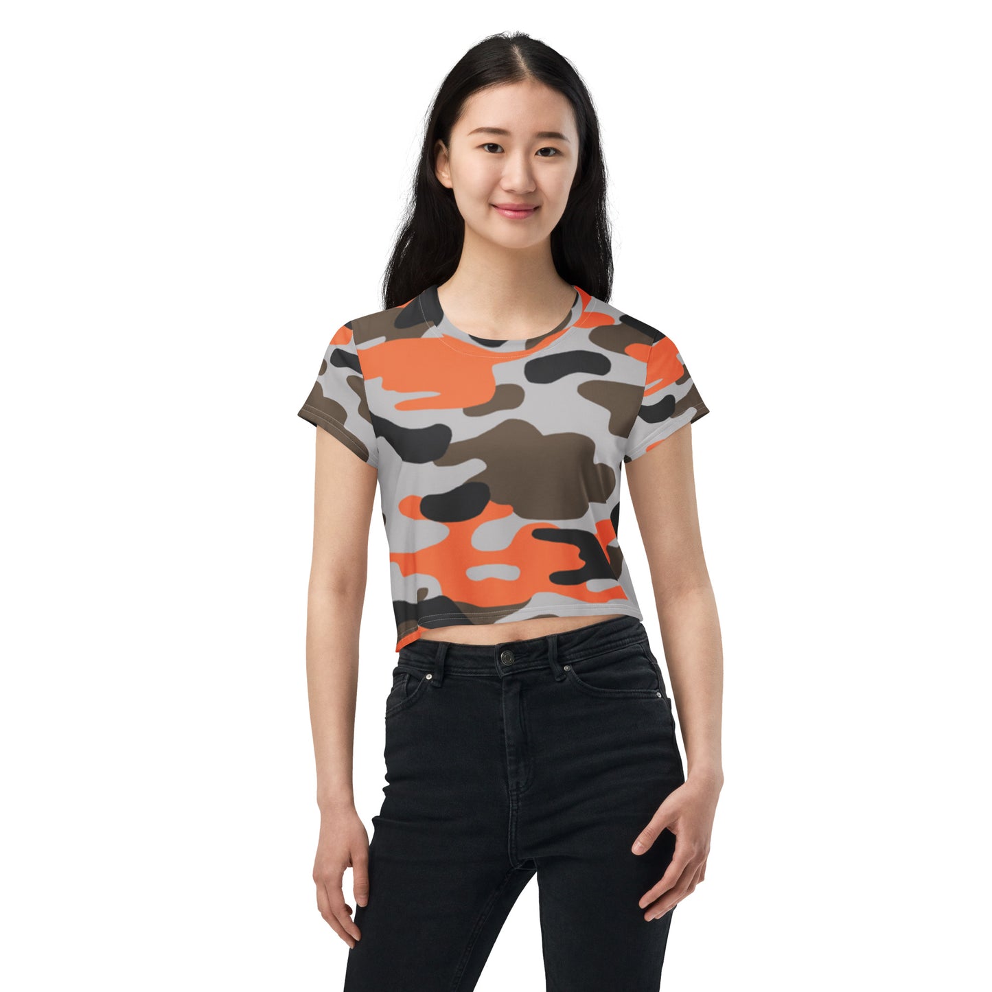 SUPA CAMOUFLAGE All-Over Print Crop Tee
