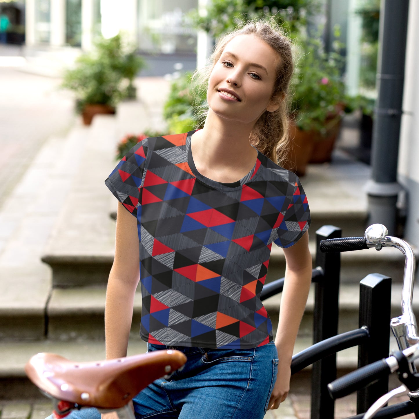 SUPA All-Over Print Crop Tee