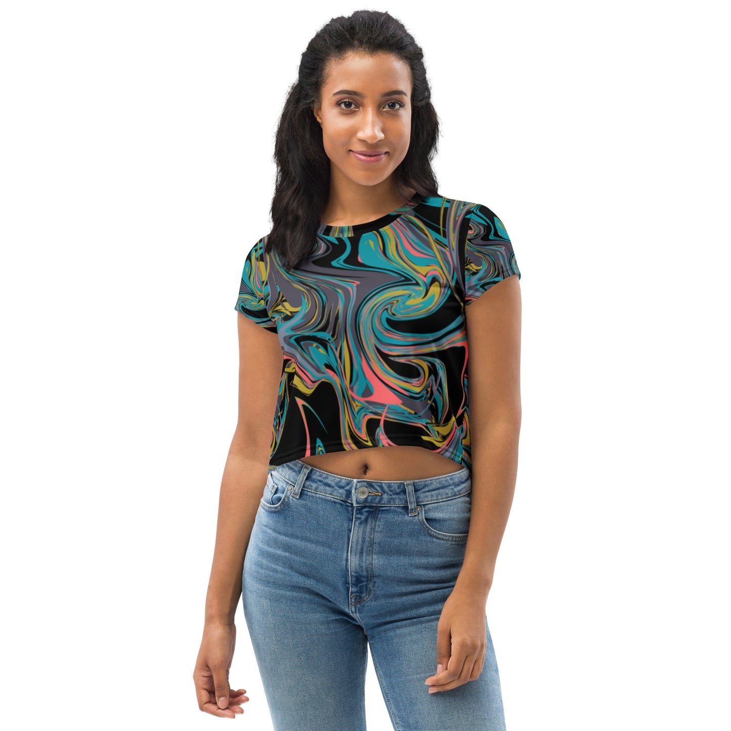 SUPA All-Over Print Crop Tee