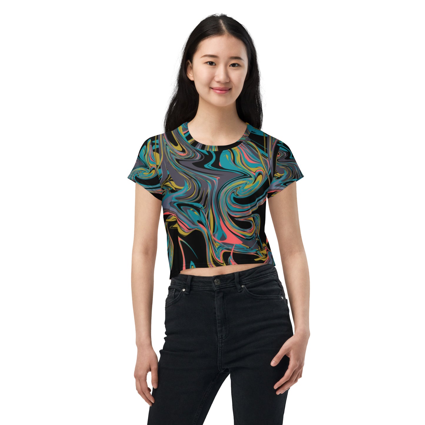 SUPA All-Over Print Crop Tee
