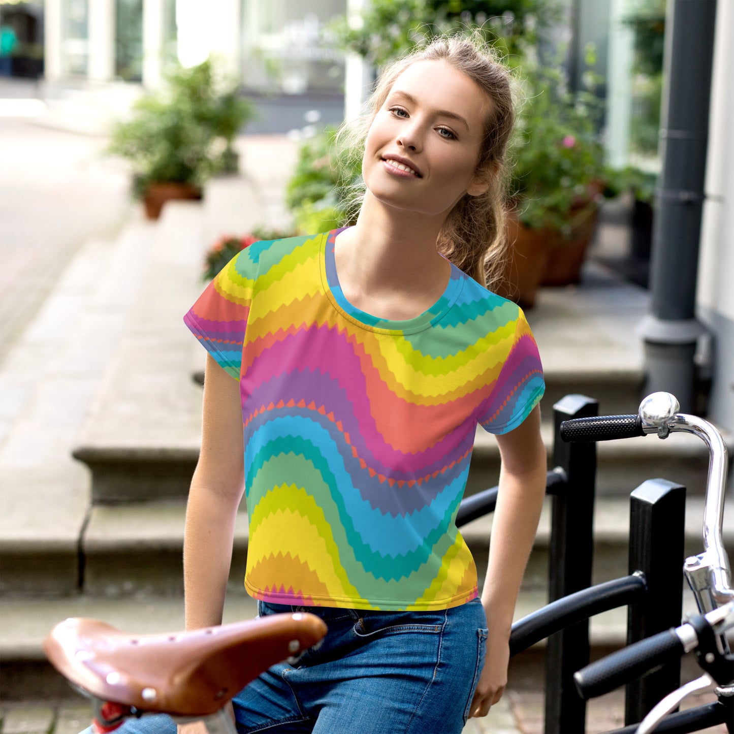 SUPA All-Over Print Crop Tee