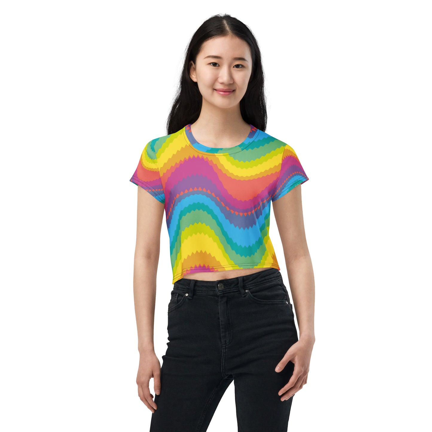 SUPA All-Over Print Crop Tee