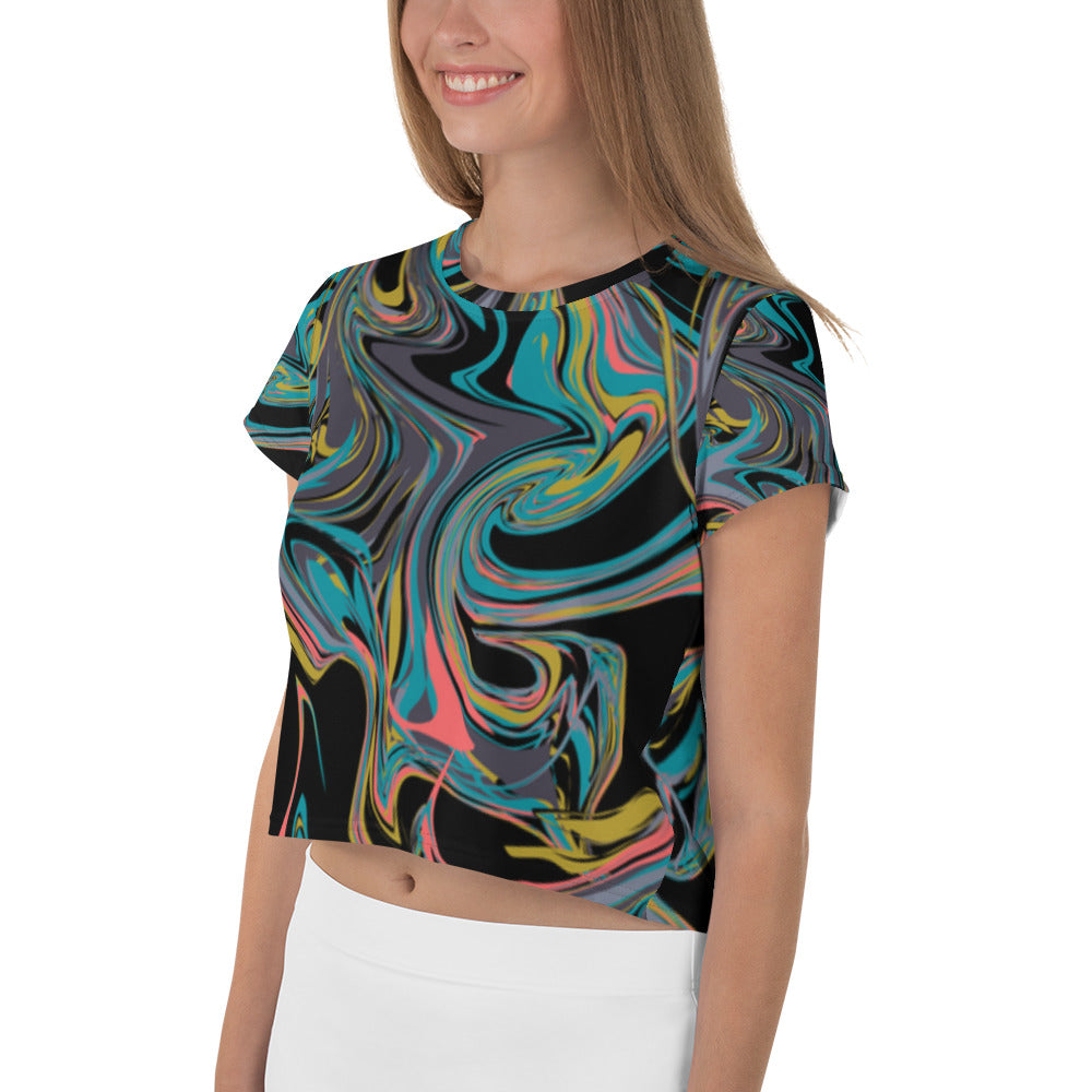 SUPA All-Over Print Crop Tee