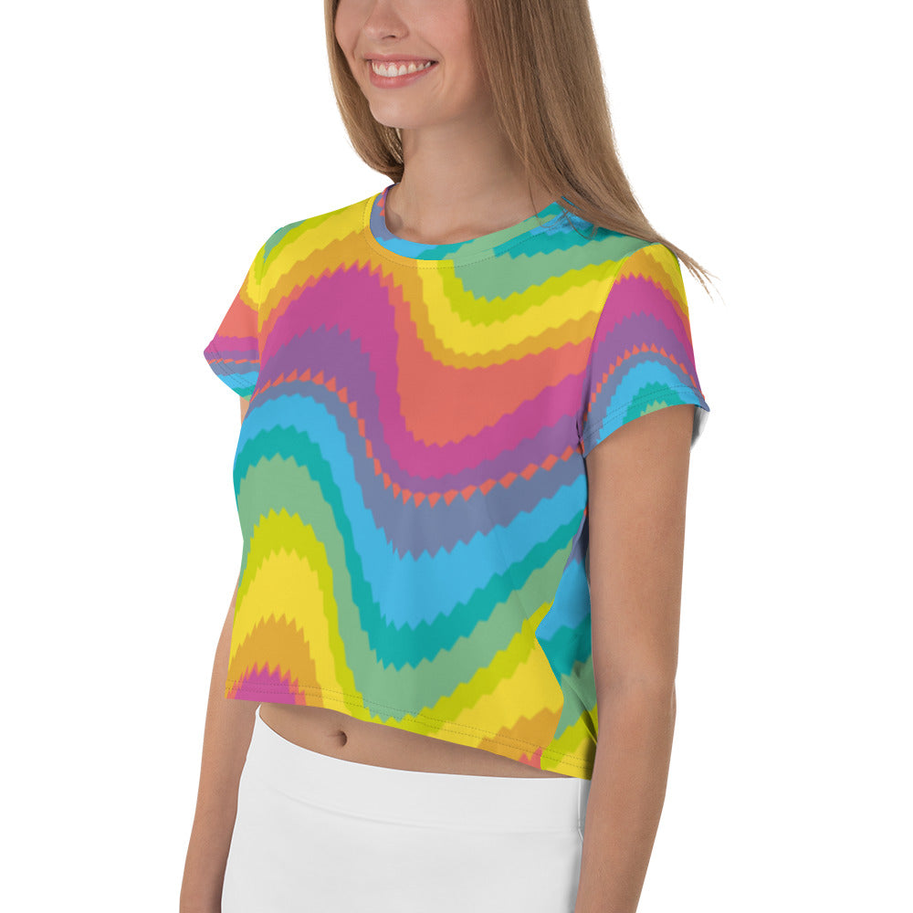 SUPA All-Over Print Crop Tee