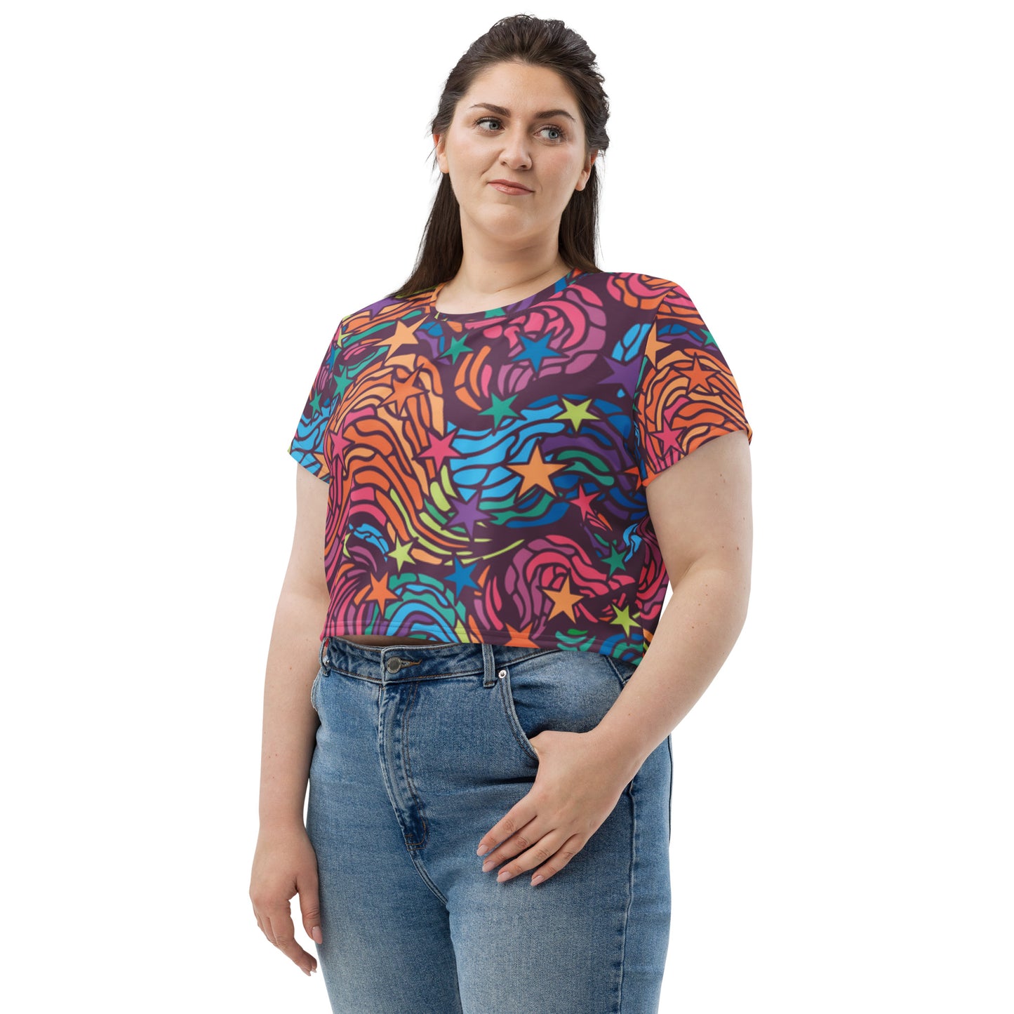 supa All-Over Print Crop Tee