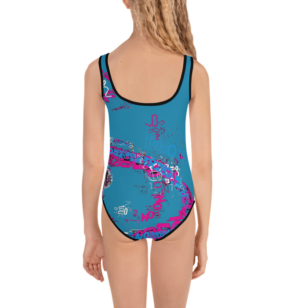 SUPA gymnastics All-Over Print Kids Swimsuit