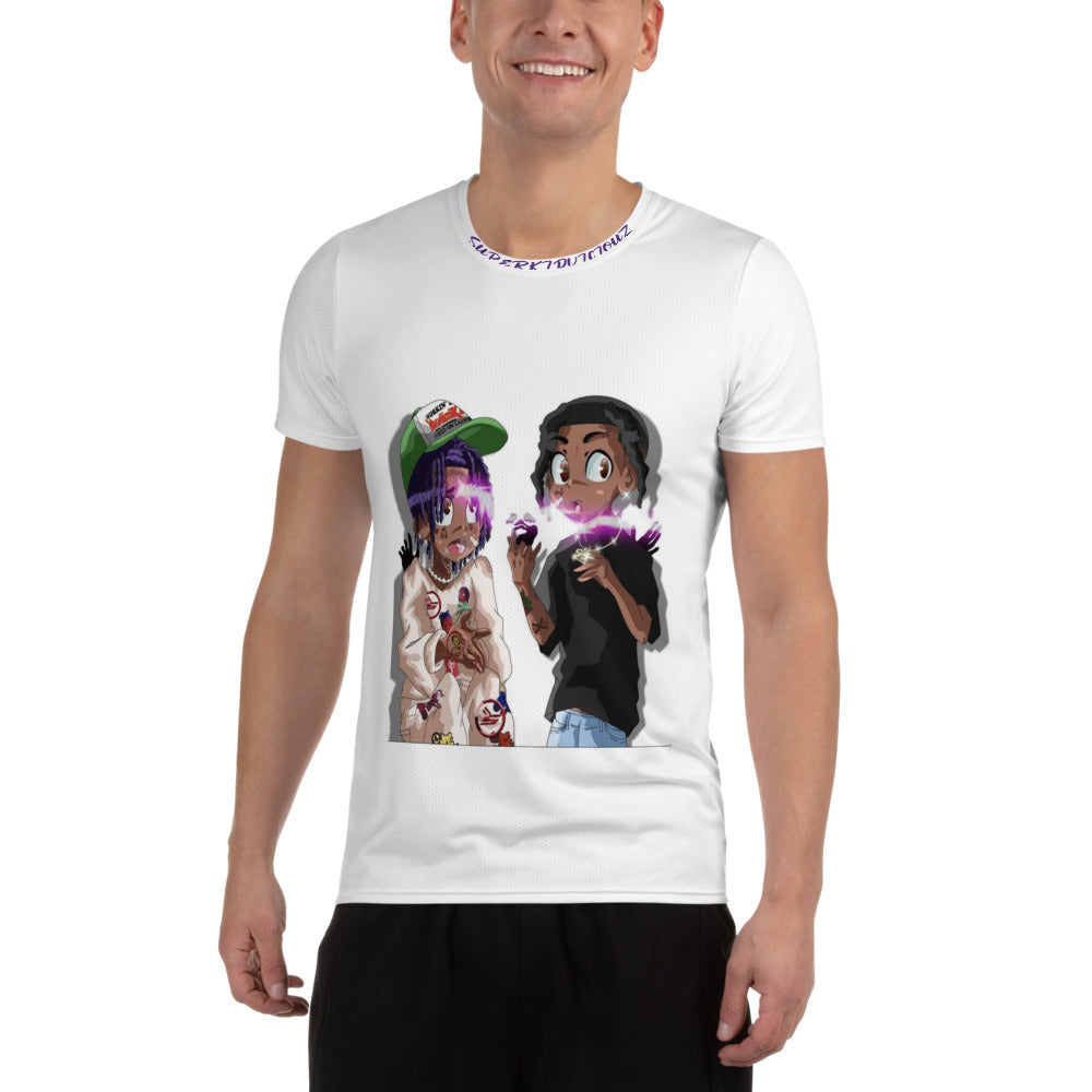 SUPAERKIDVICIOUZ All-Over Print Men's Athletic T-shirt