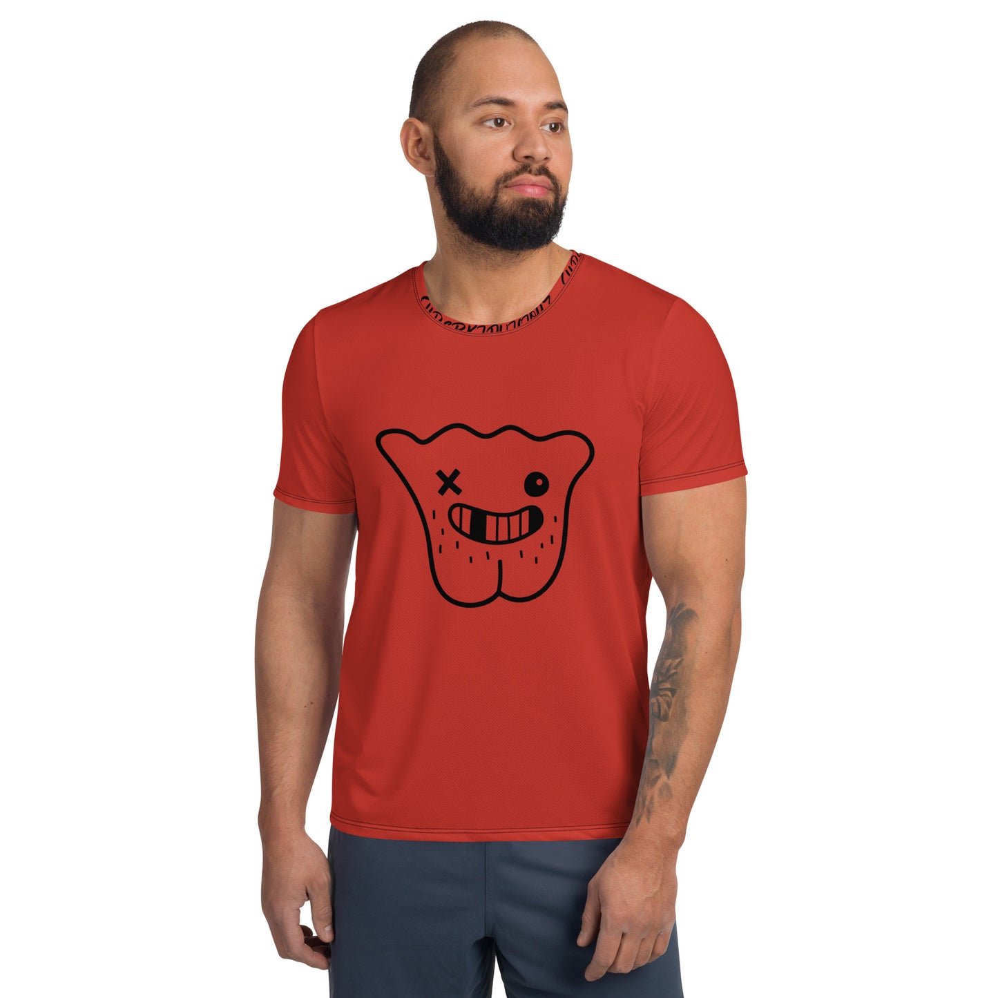 ORANGE All-Over Print Men's Athletic T-shirt