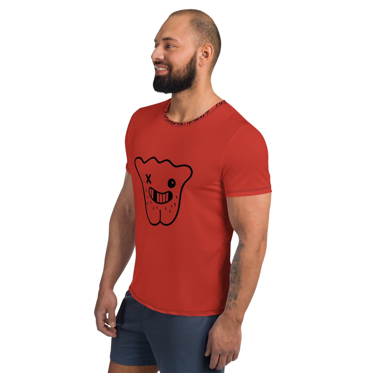 ORANGE All-Over Print Men's Athletic T-shirt