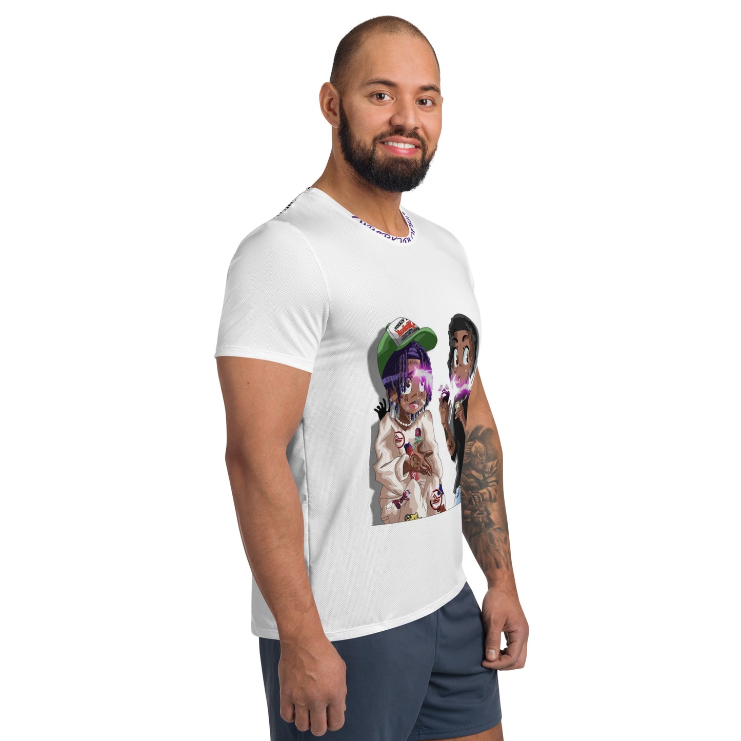 SUPAERKIDVICIOUZ All-Over Print Men's Athletic T-shirt