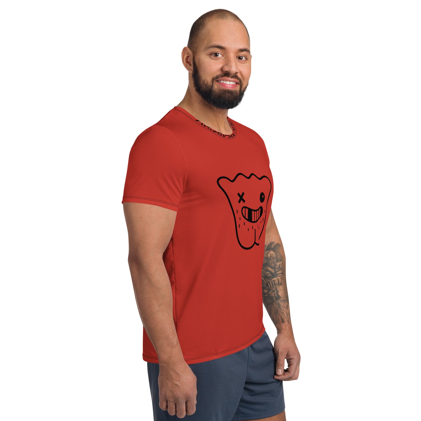 ORANGE All-Over Print Men's Athletic T-shirt