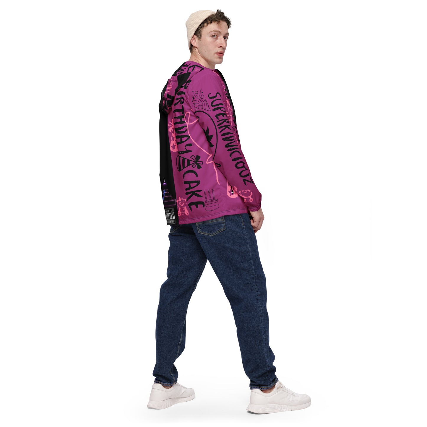 SuPeRKiDViCiouZ BIRTHDAY CAKE Men’s windbreaker