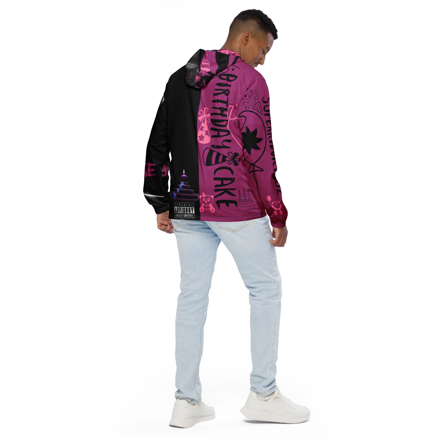 SuPeRKiDViCiouZ BIRTHDAY CAKE Men’s windbreaker
