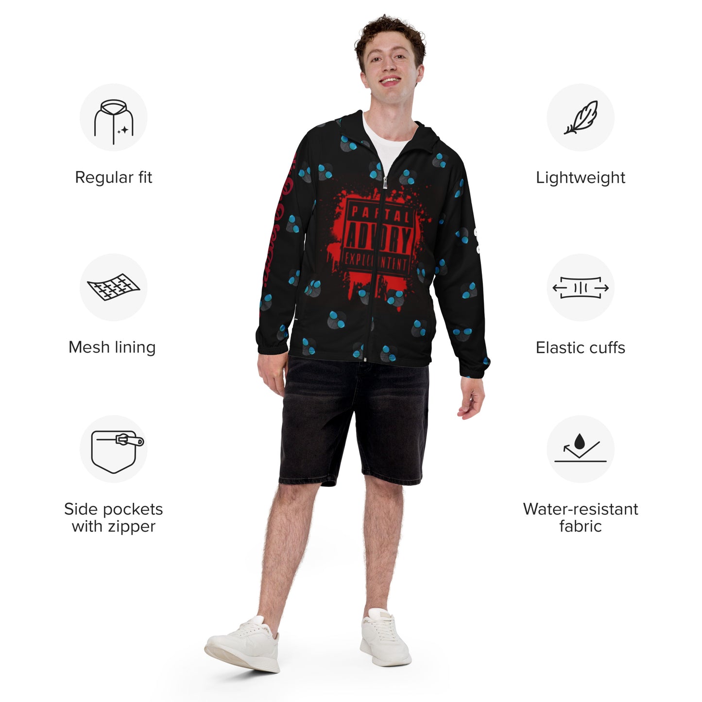 SuPeR Red lyriC Men’s windbreaker
