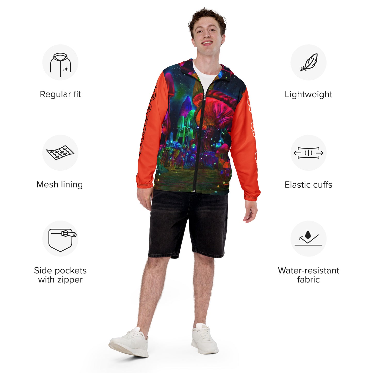 SuPeR OraNGe Men’s windbreaker
