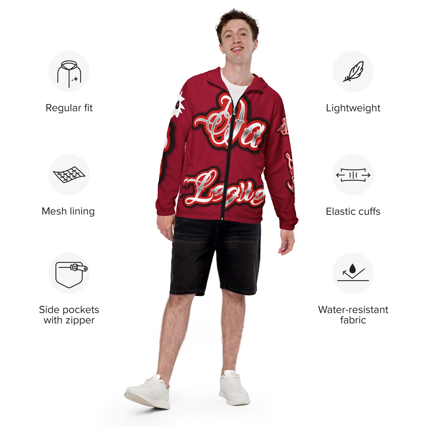da league red Men’s windbreaker