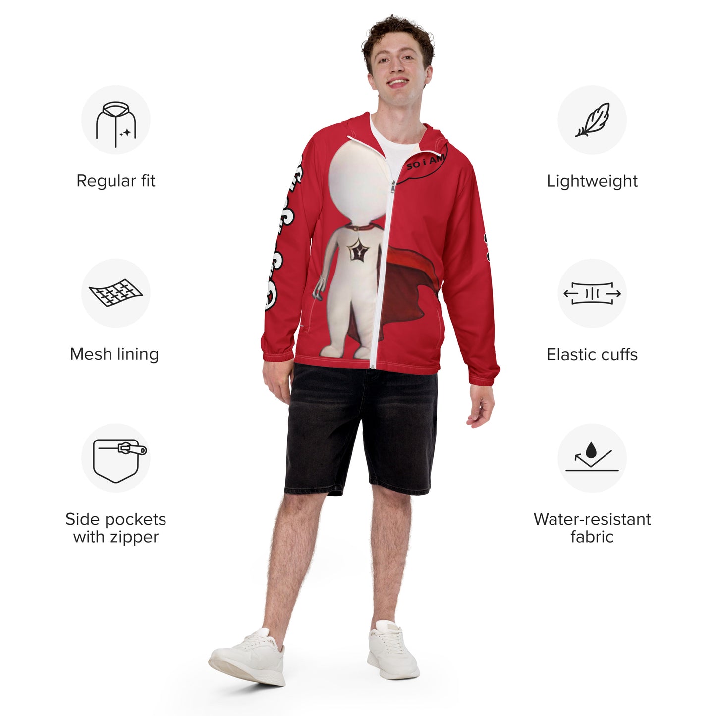 SupER Red Men’s windbreaker