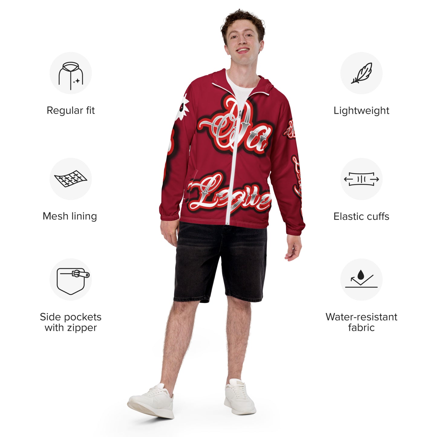 da league red Men’s windbreaker