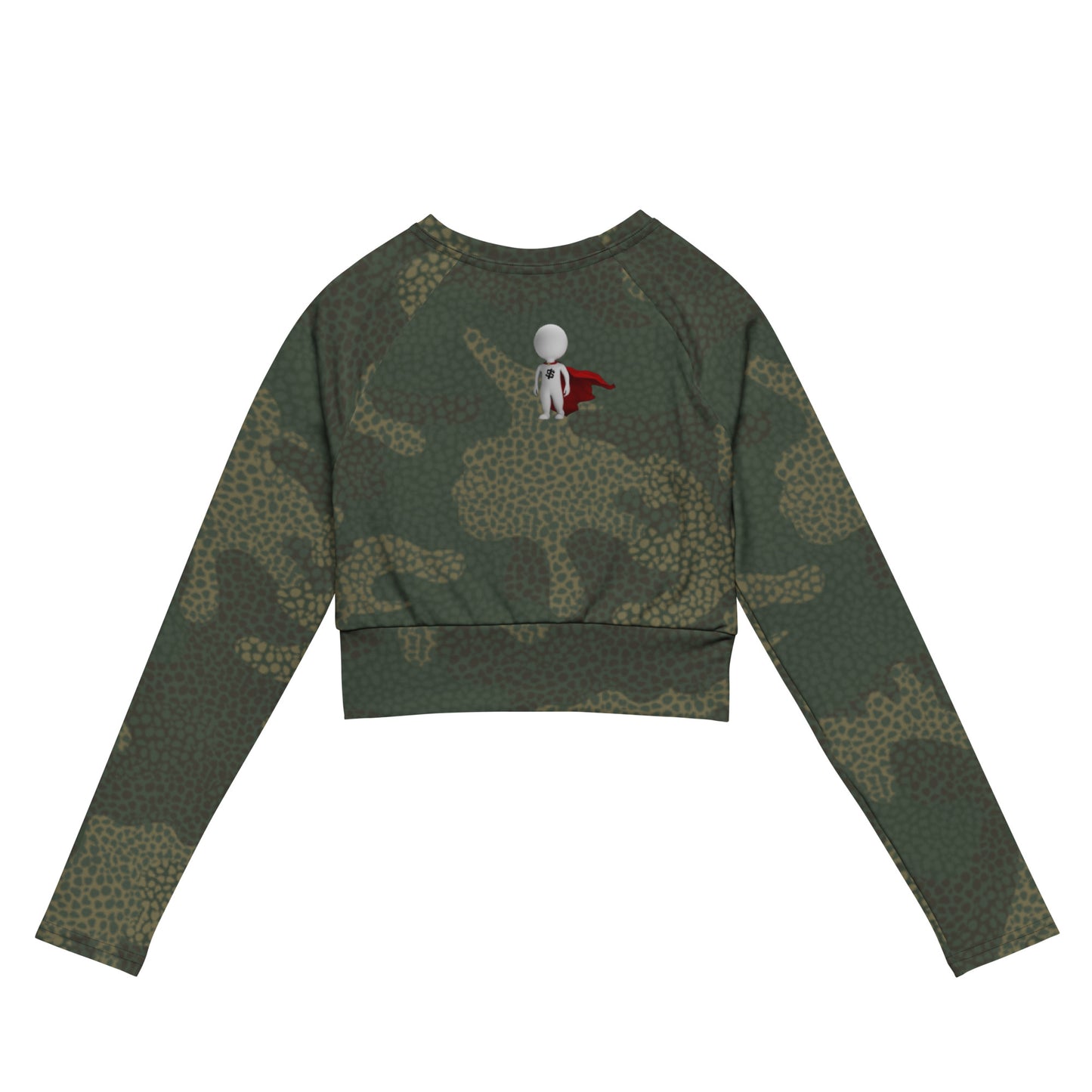 SUPA CAMOUFLAGE Recycled long-sleeve crop top