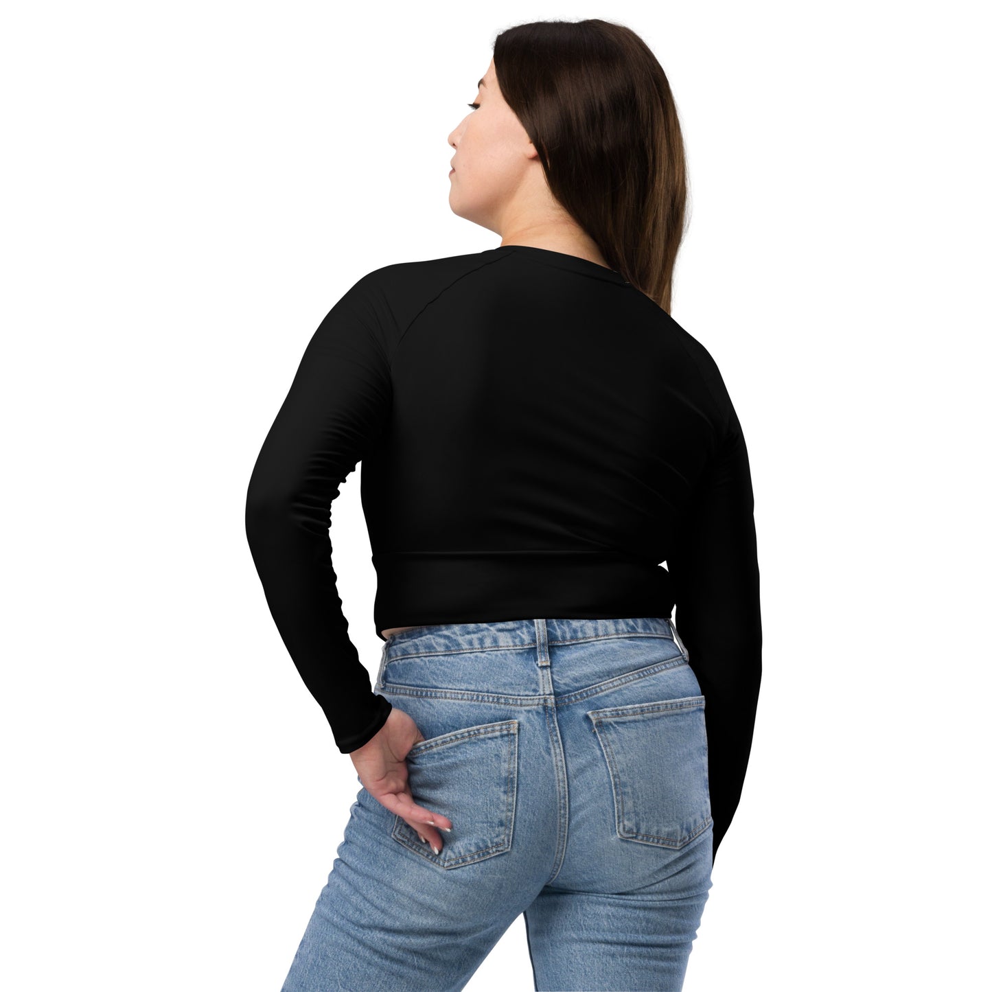Voyea Recycled long-sleeve crop top