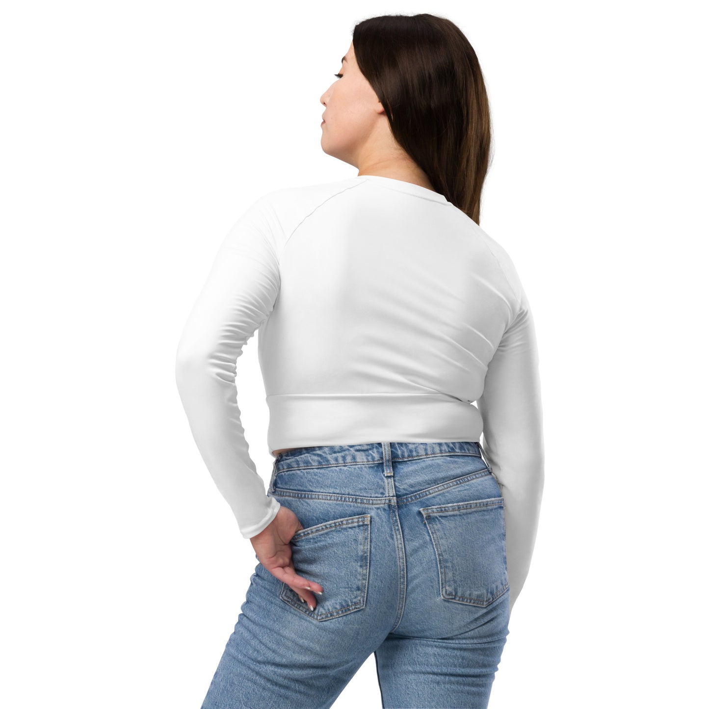 Voyea Recycled long-sleeve crop top