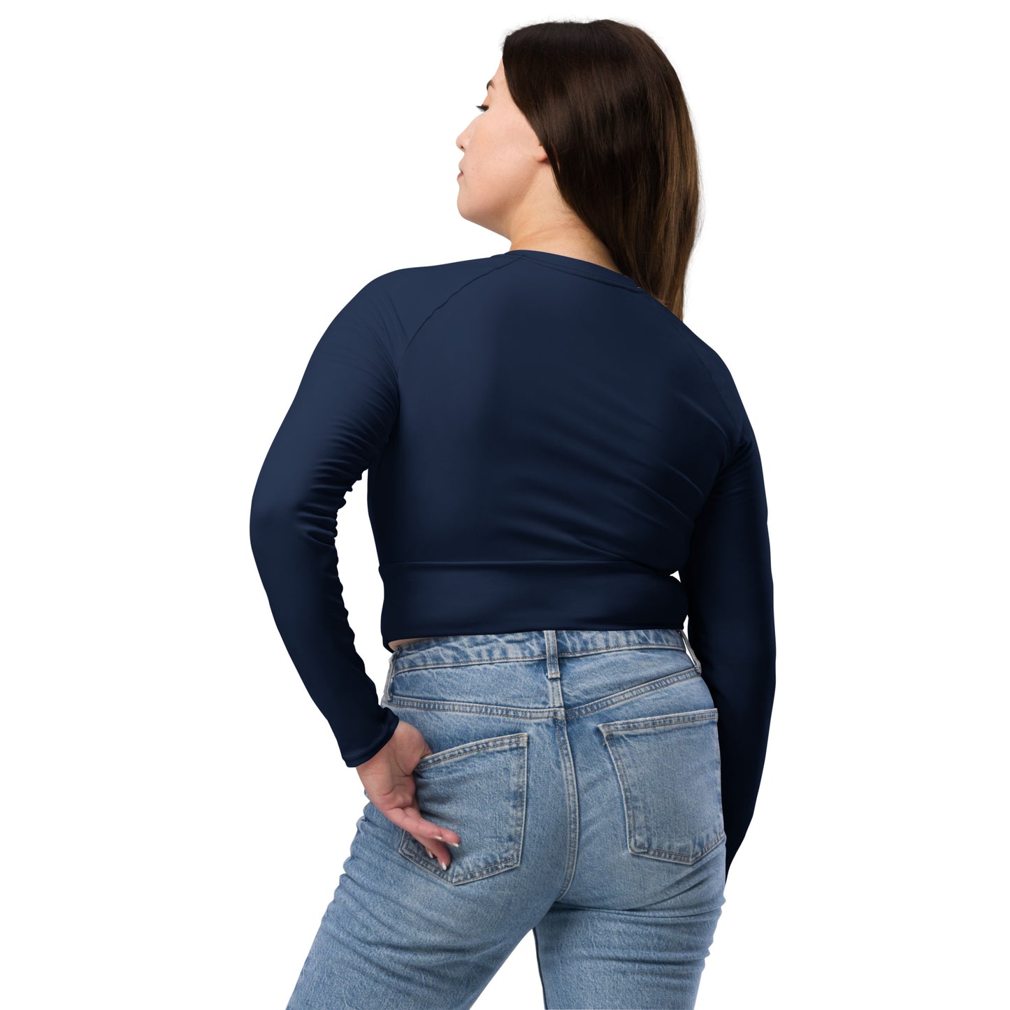 Voyea Recycled long-sleeve crop top