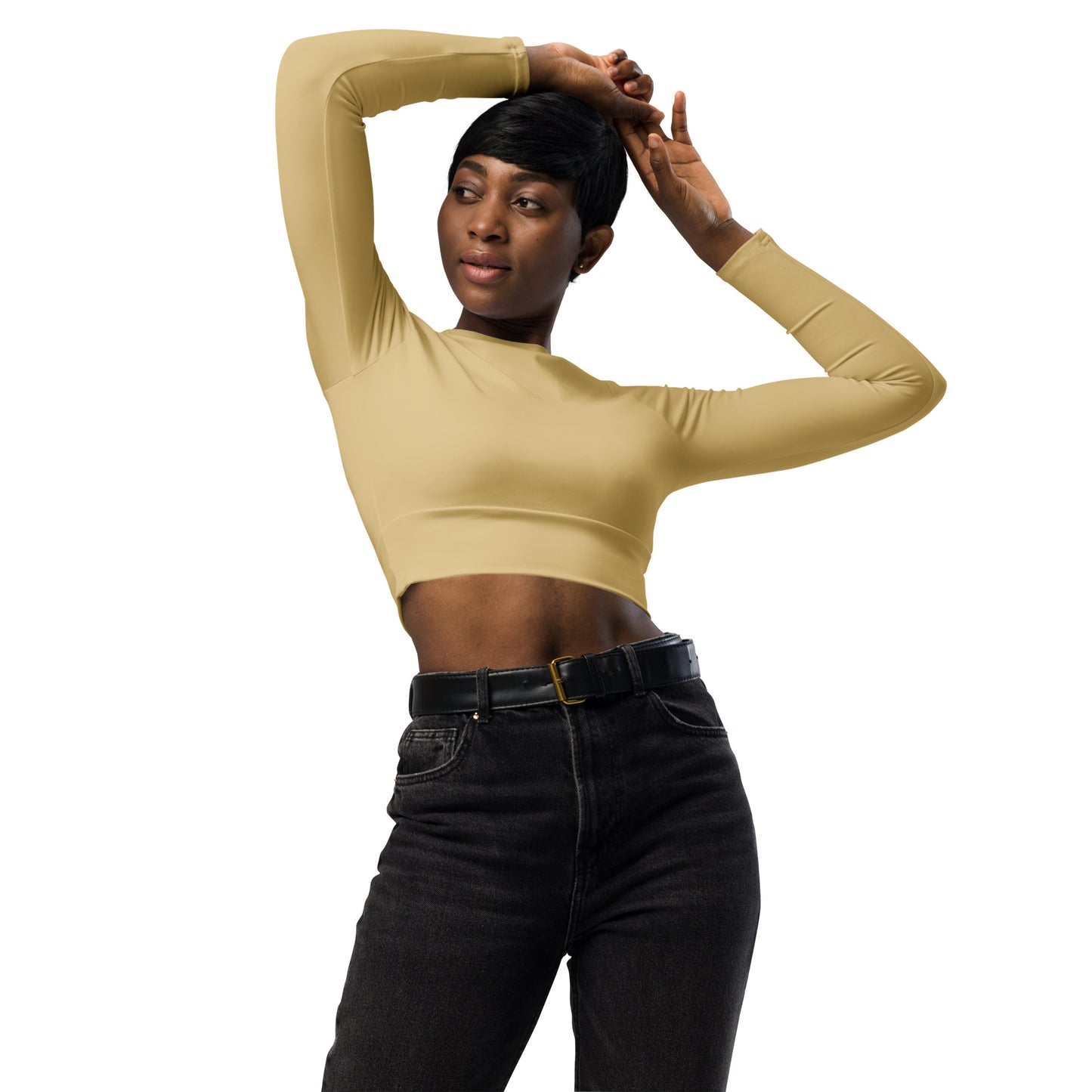 Voyea Recycled long-sleeve crop top