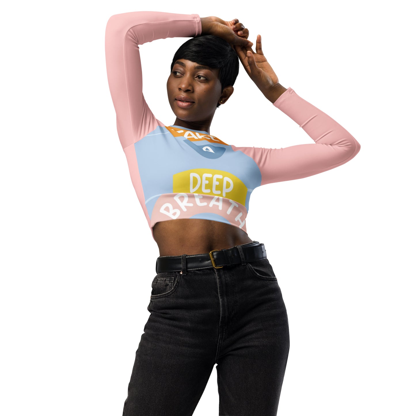 SUPABREATHRecycled long-sleeve crop top