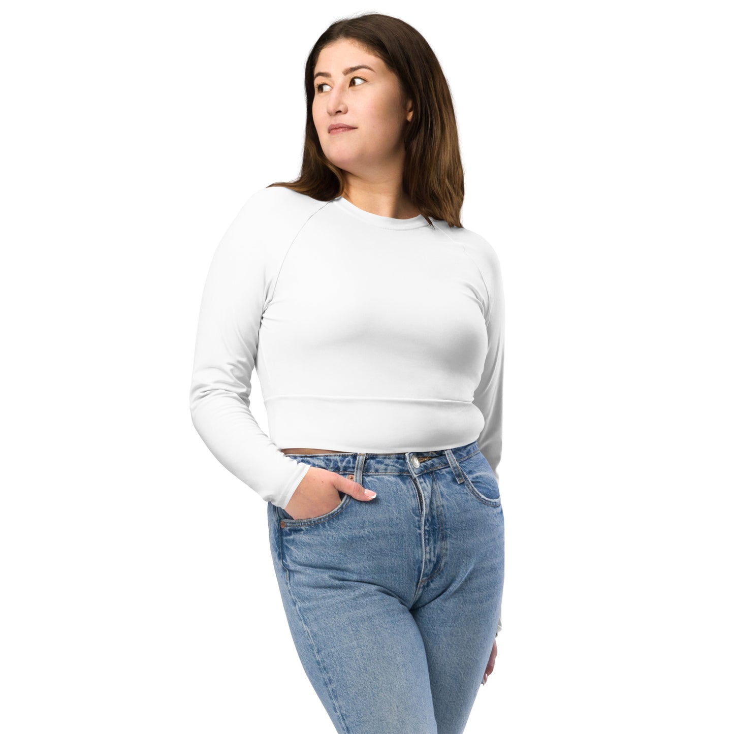 Voyea Recycled long-sleeve crop top