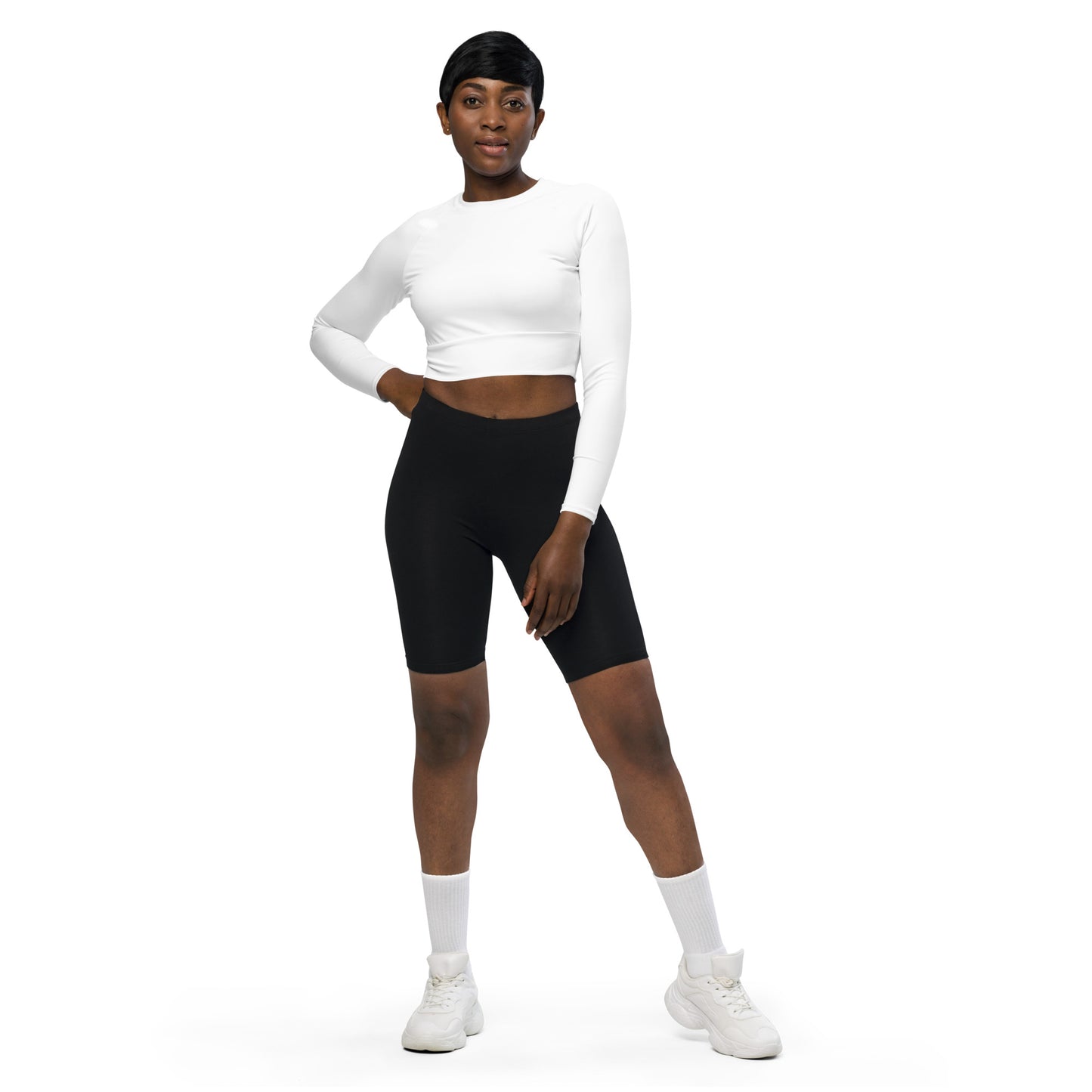 Voyea Recycled long-sleeve crop top