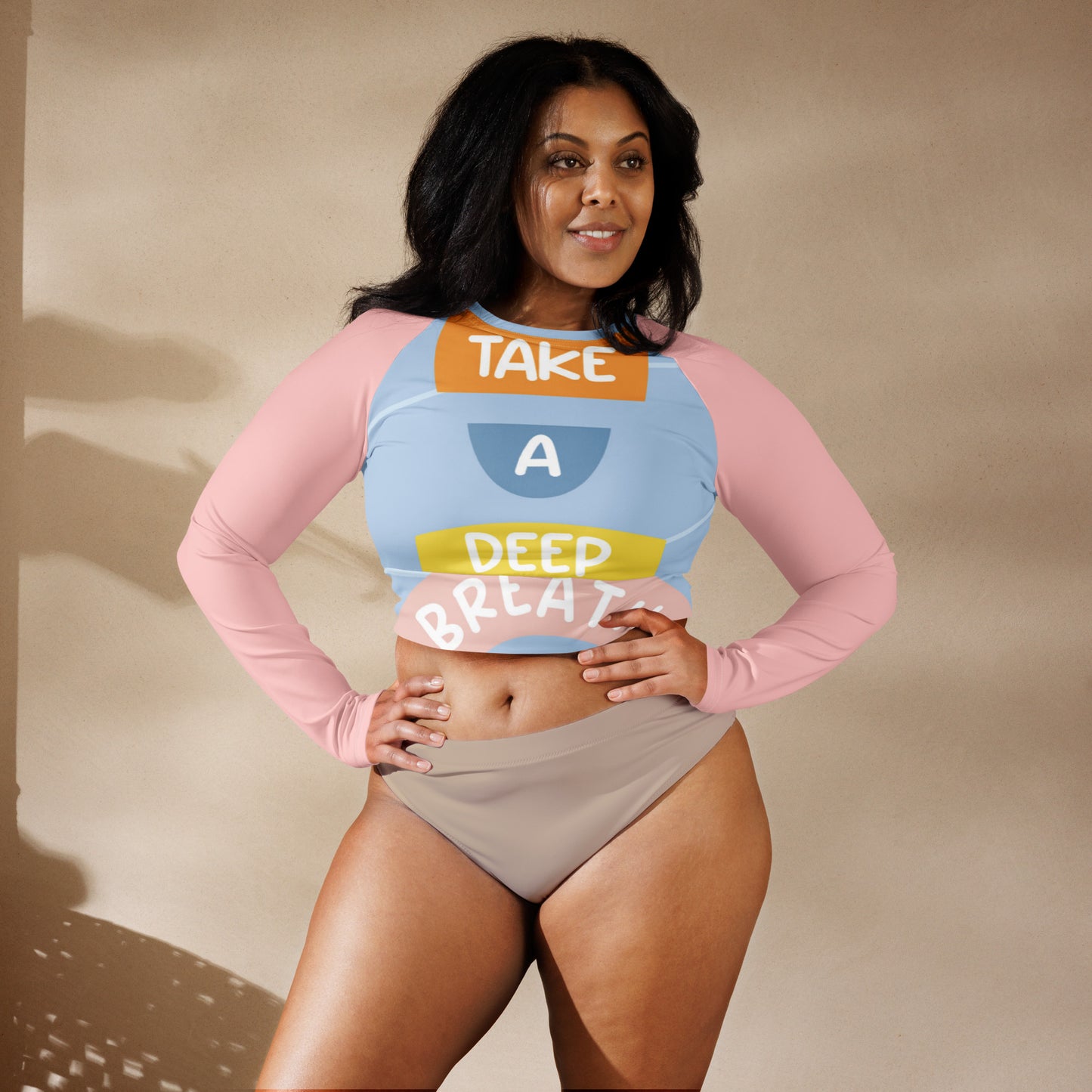 SUPABREATHRecycled long-sleeve crop top
