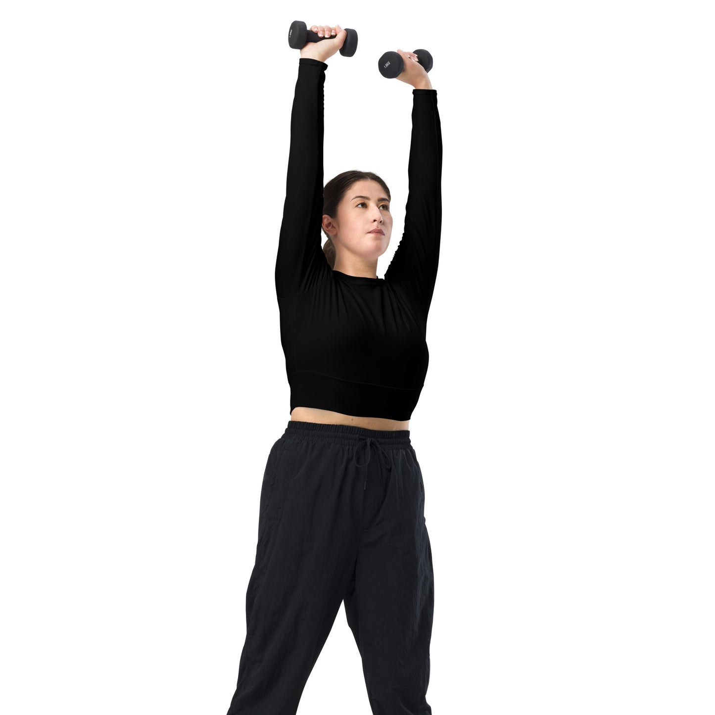 Voyea Recycled long-sleeve crop top