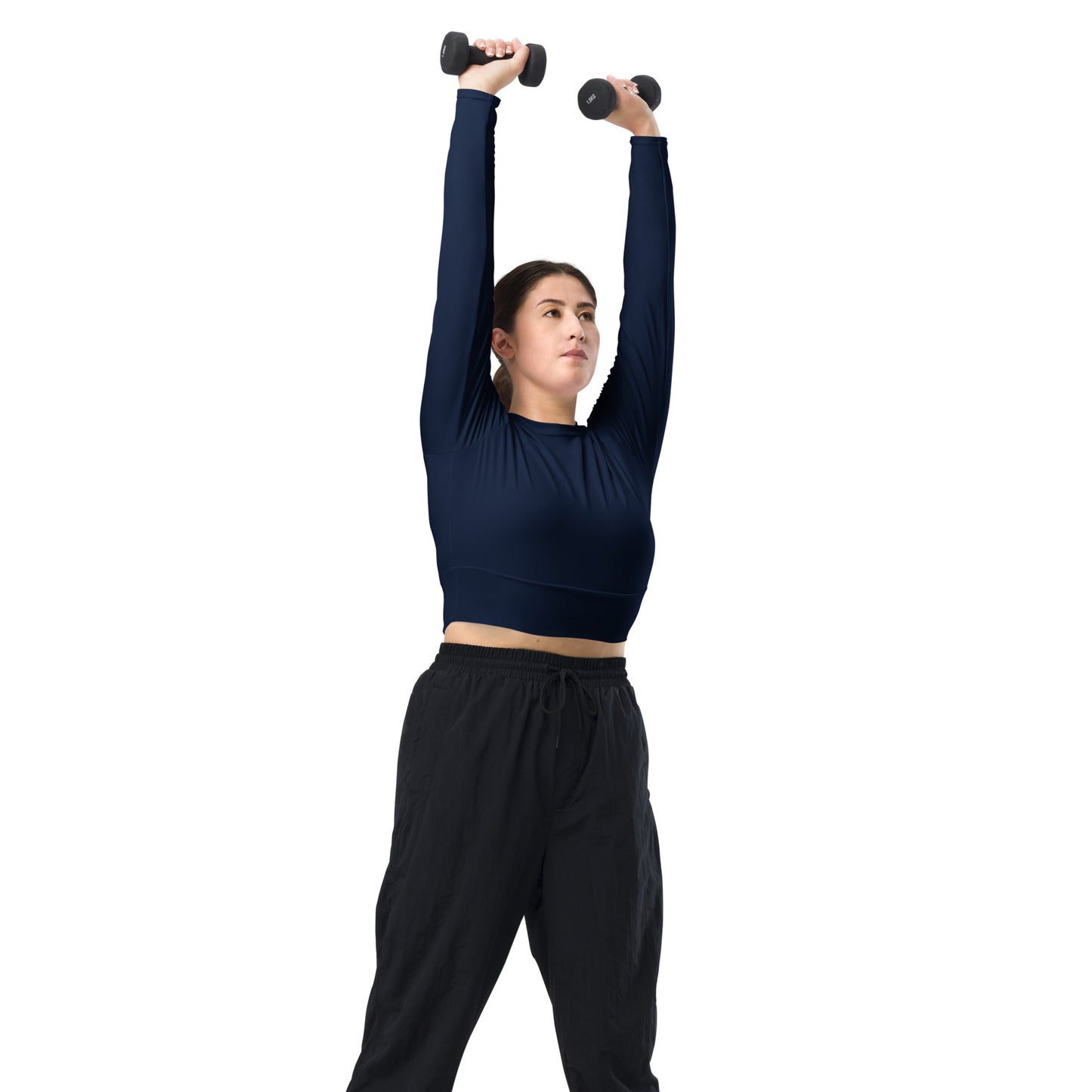Voyea Recycled long-sleeve crop top