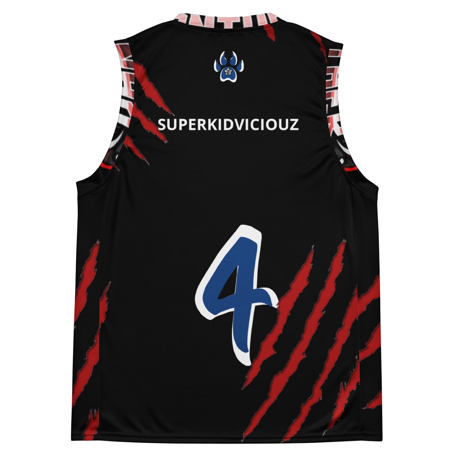 SUPA PANTHER Recycled unisex basketball jersey