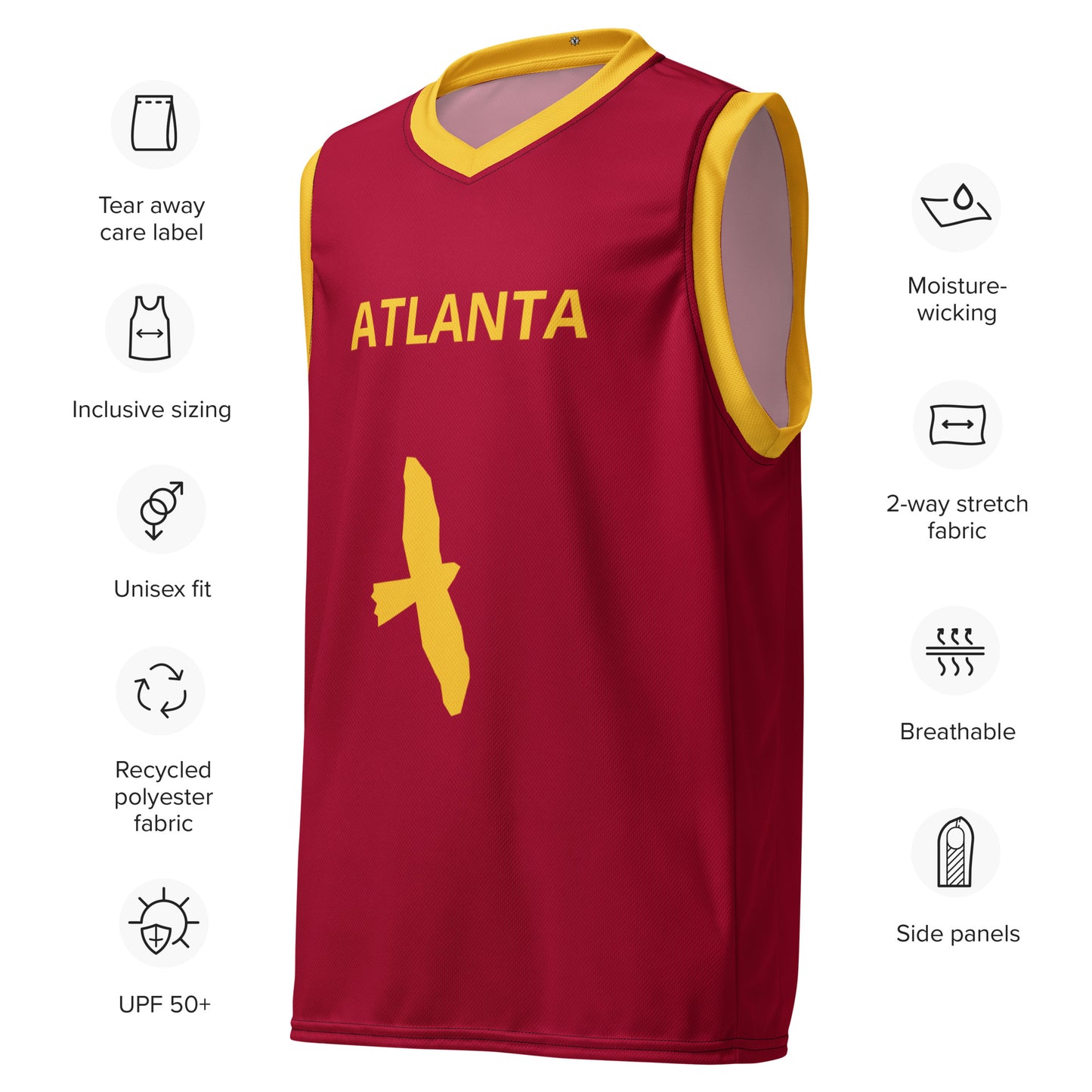 Recycled unisex basketball jersey