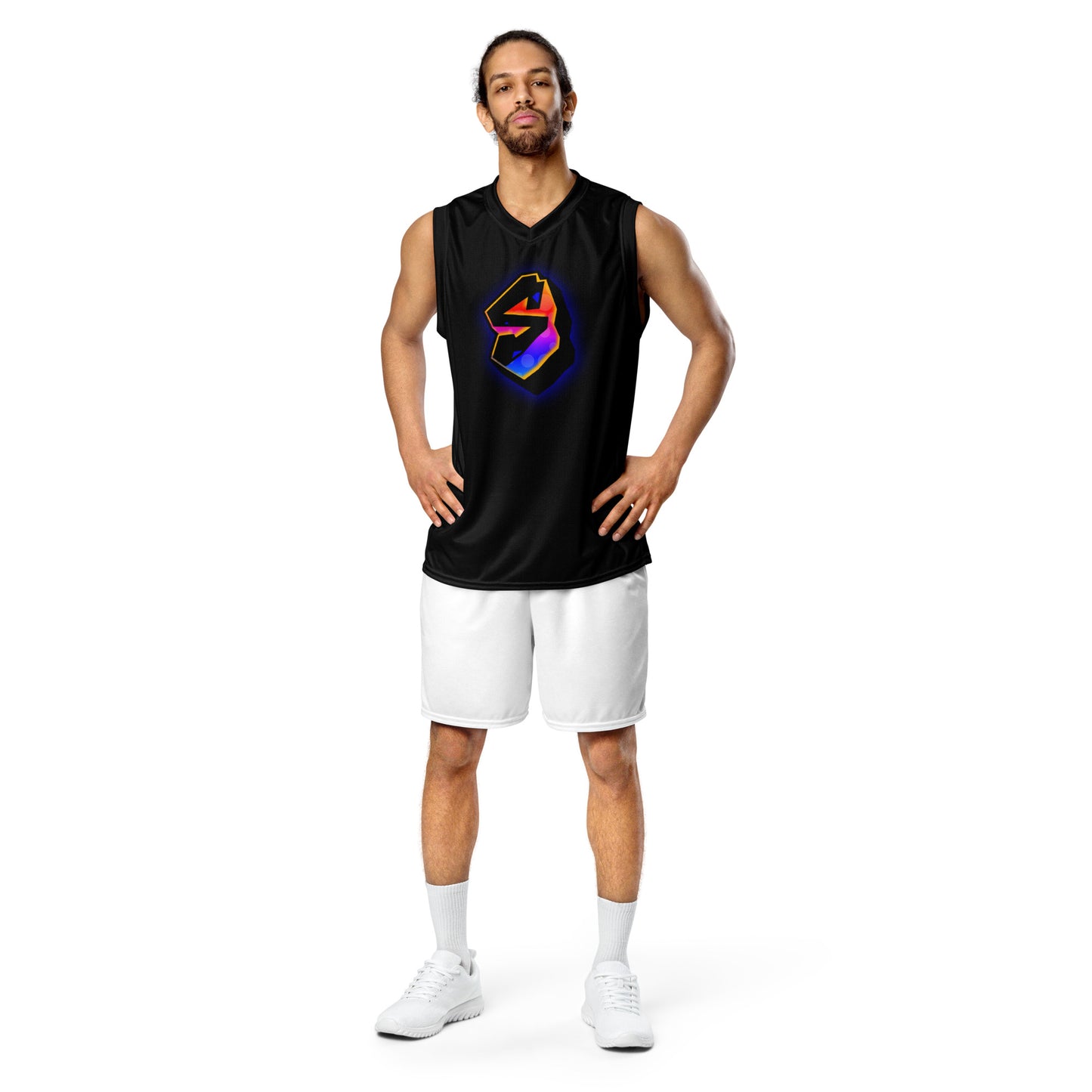 DALEAGUERAINBOWRecycled unisex basketball jersey