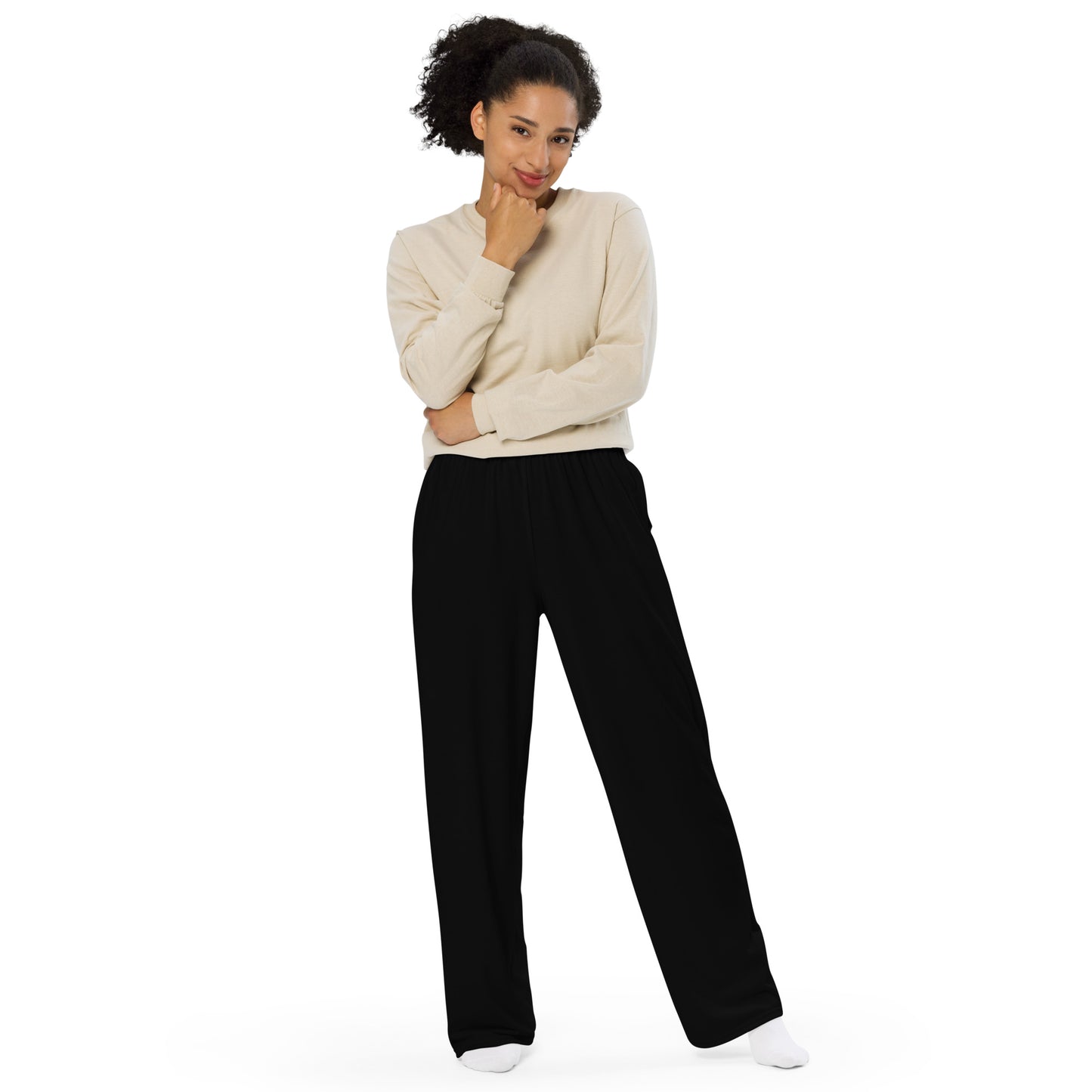 Voyea All-over print unisex wide-leg pants