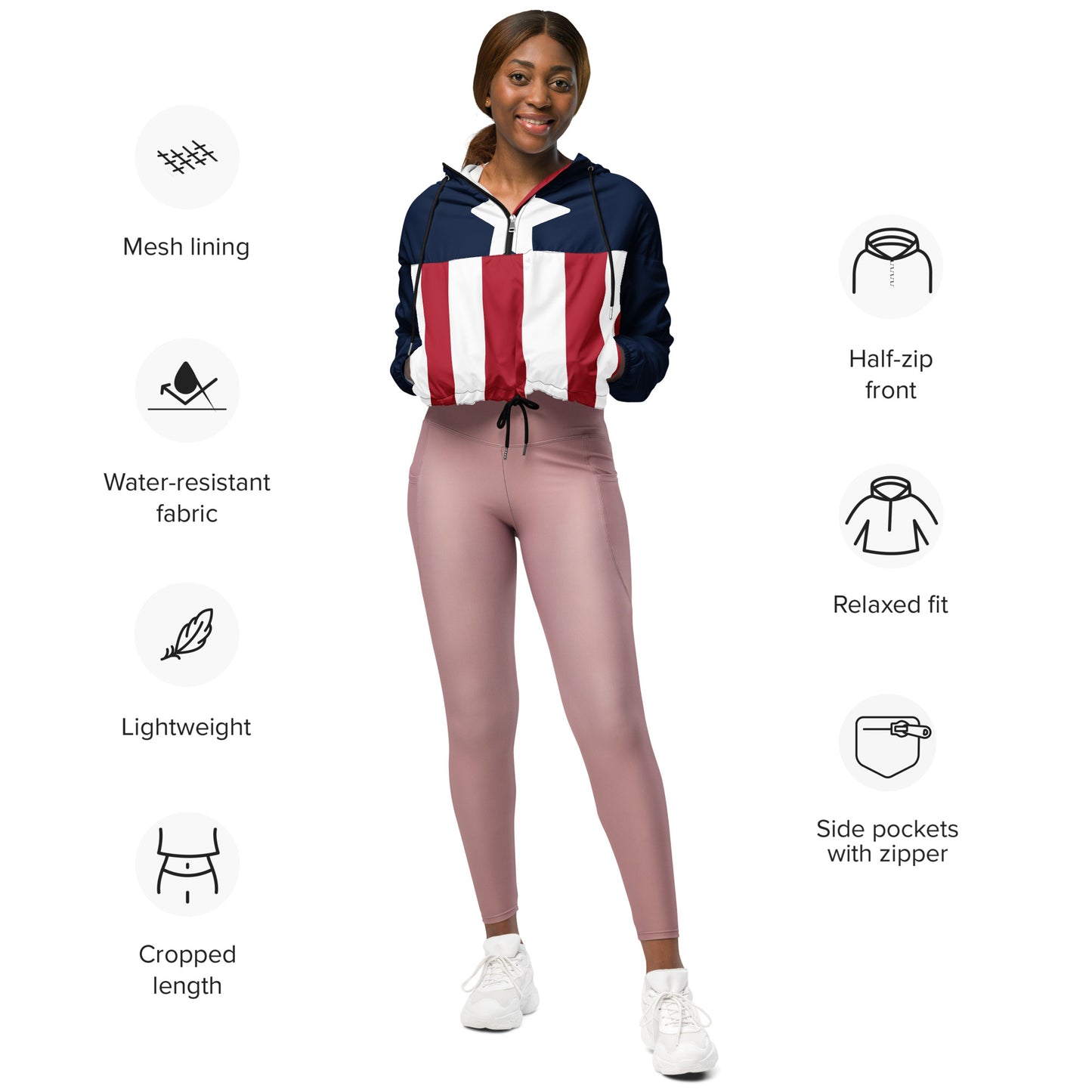 SUPA Women’s cropped windbreaker