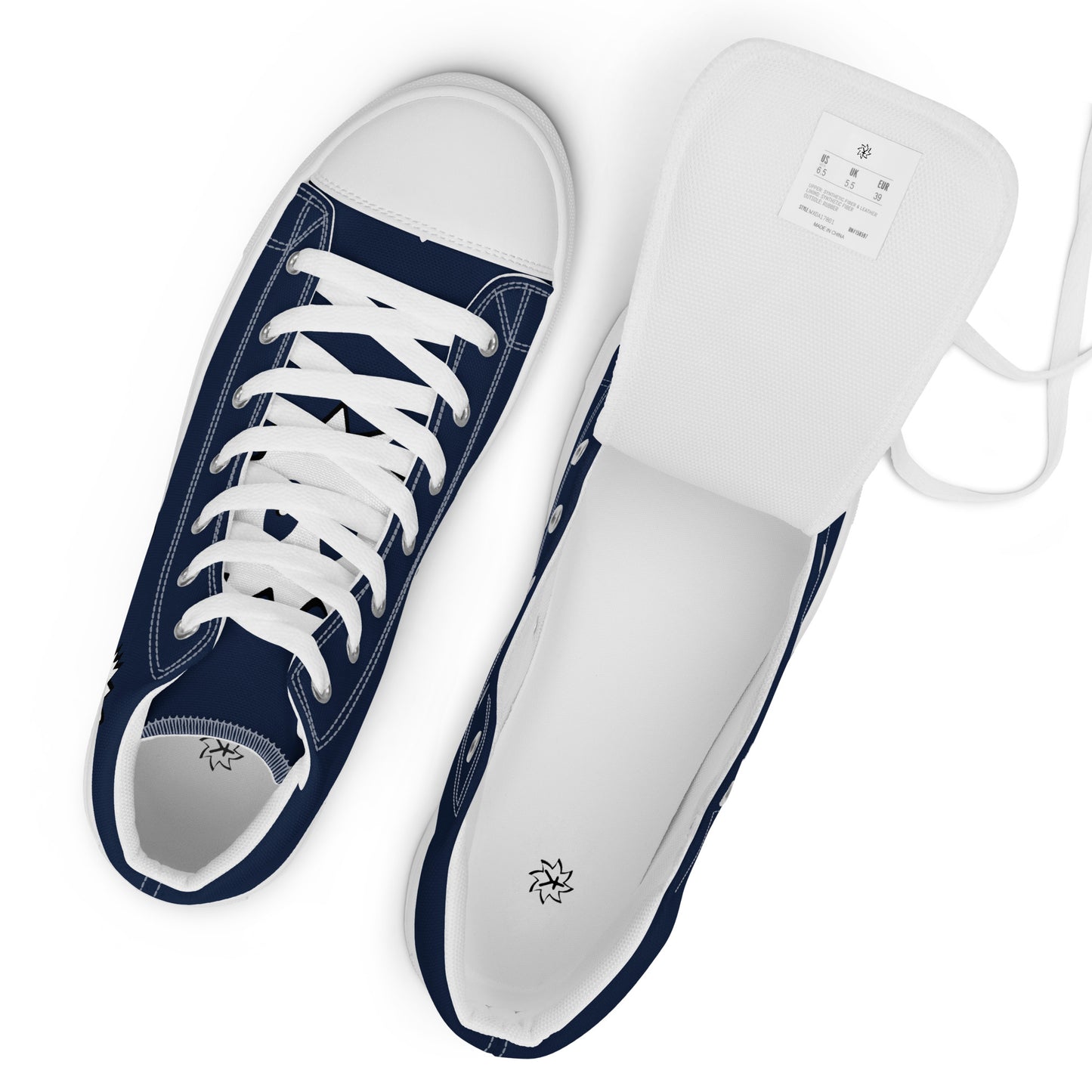 Men’s high top canvas shoes
