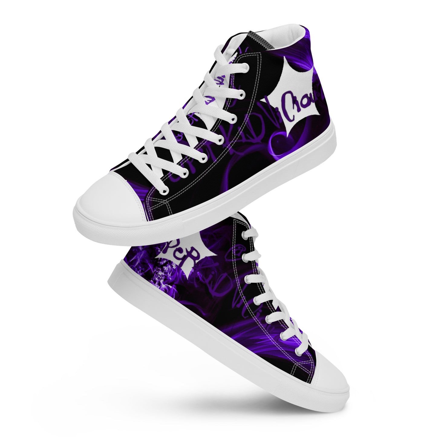 SuPeR PUrplE Men’s high top canvas shoes