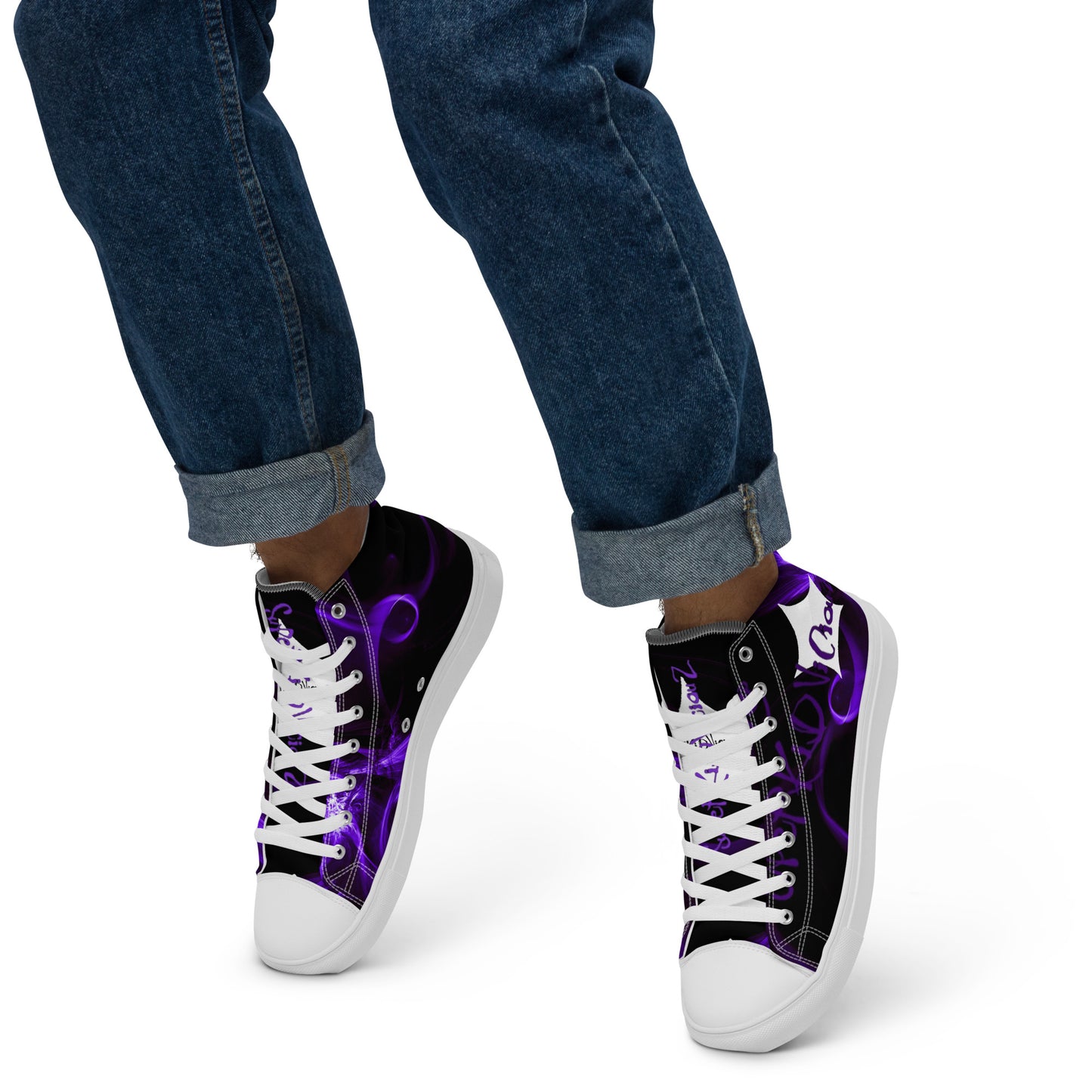 SuPeR PUrplE Men’s high top canvas shoes