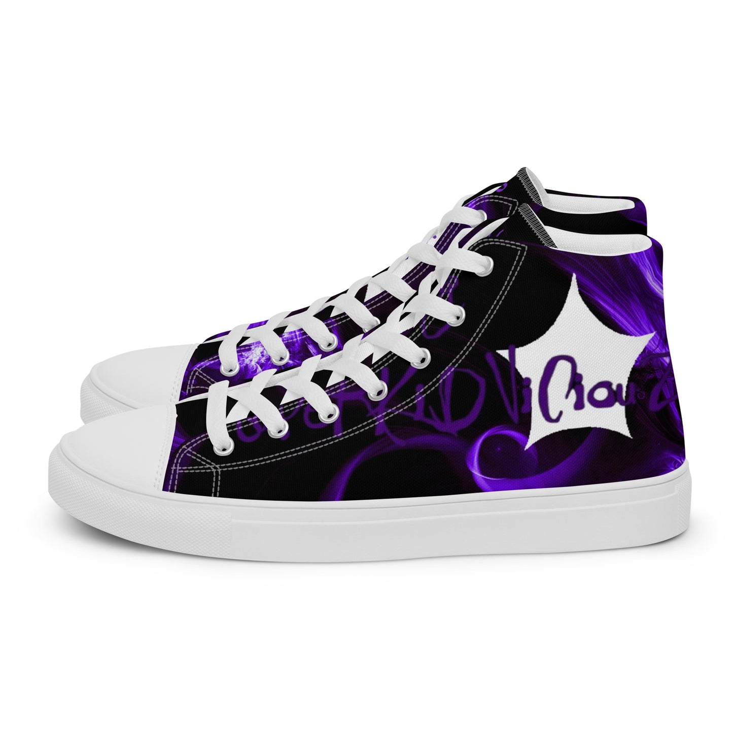 SuPeR PUrplE Men’s high top canvas shoes