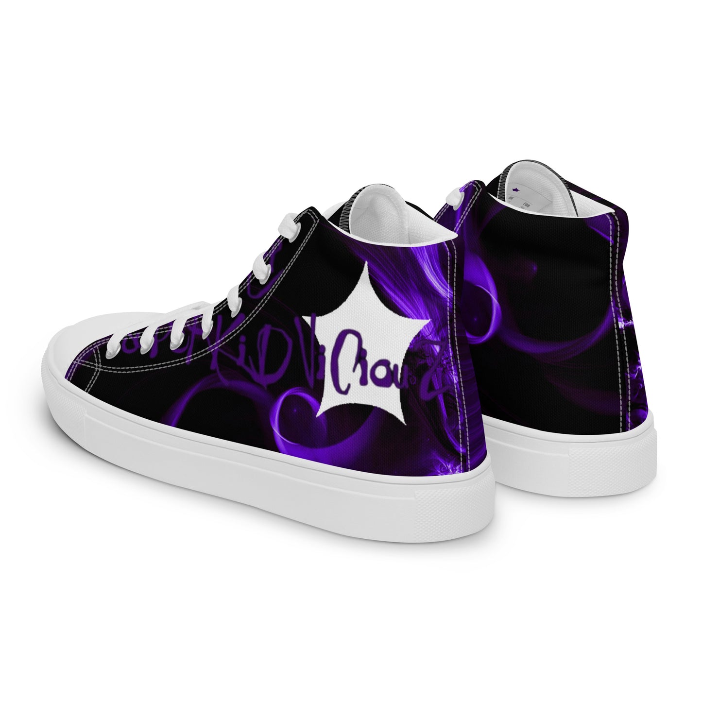 SuPeR PUrplE Men’s high top canvas shoes