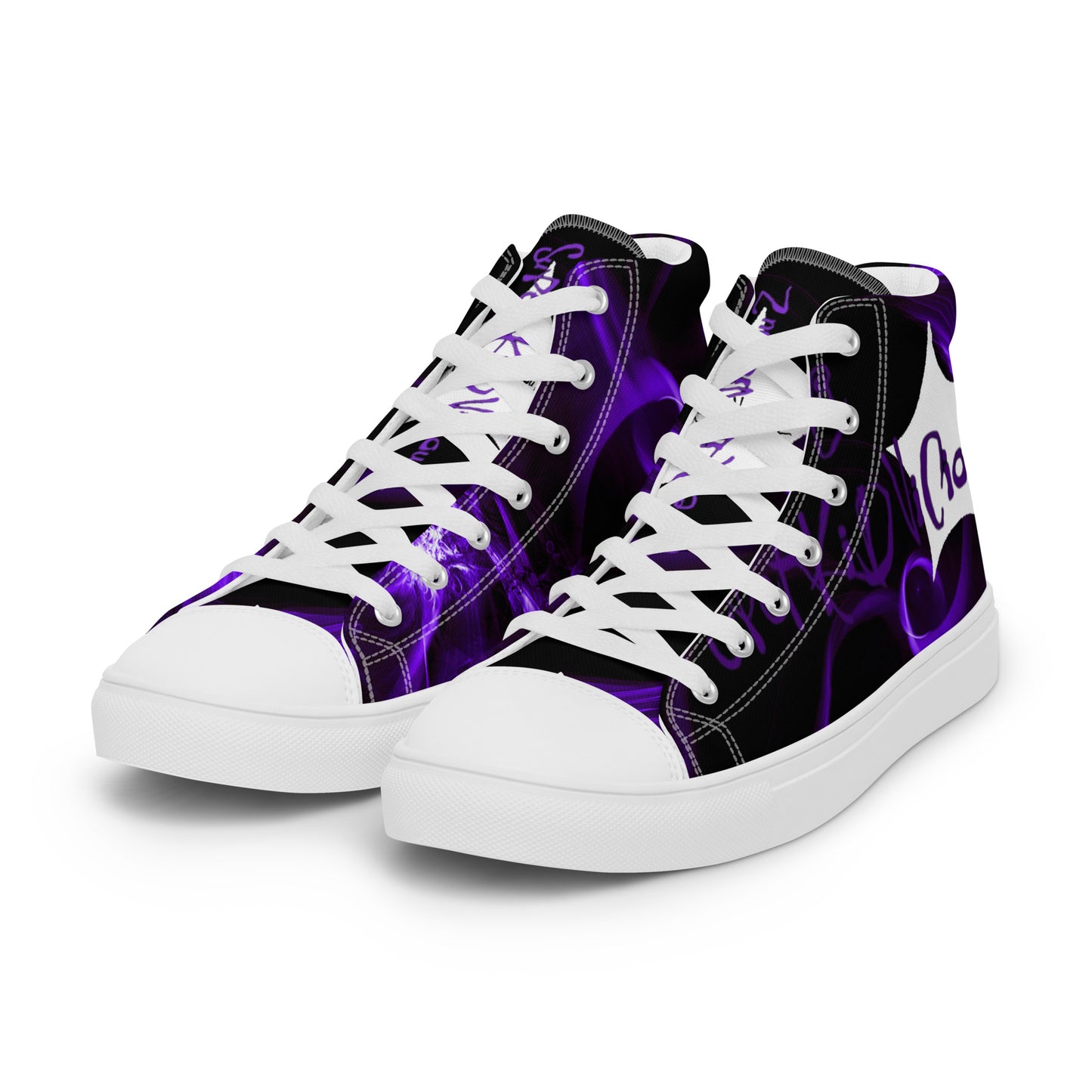 SuPeR PUrplE Men’s high top canvas shoes