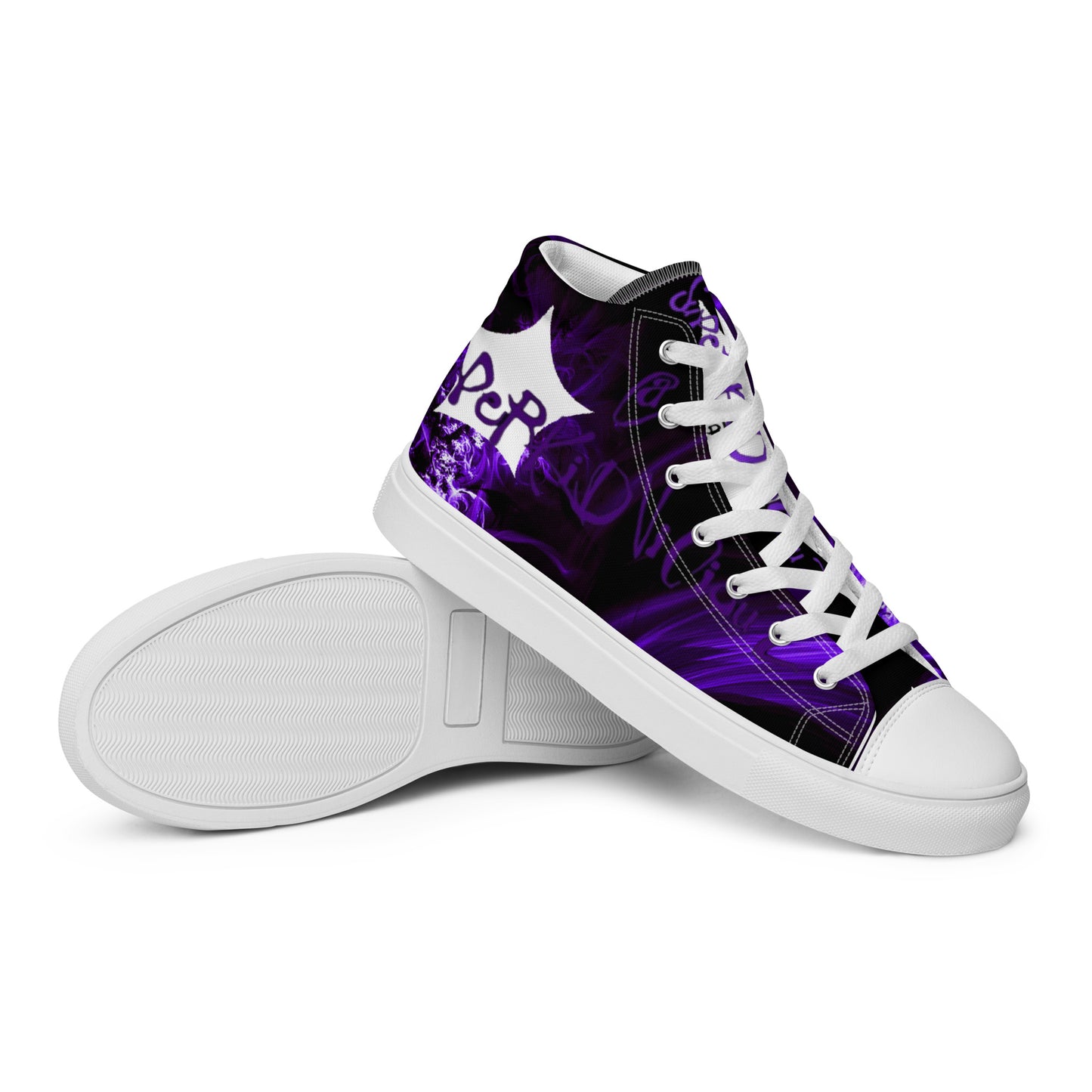 SuPeR PUrplE Men’s high top canvas shoes