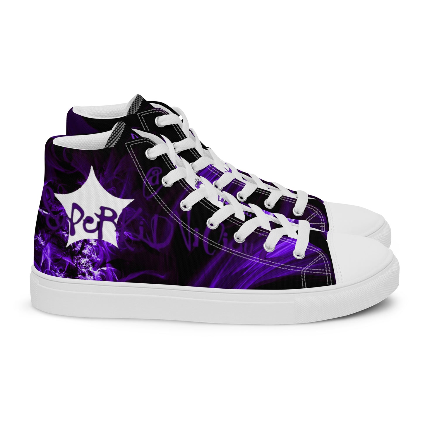 SuPeR PUrplE Men’s high top canvas shoes