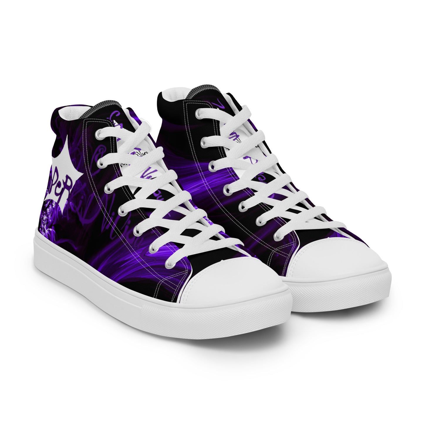 SuPeR PUrplE Men’s high top canvas shoes