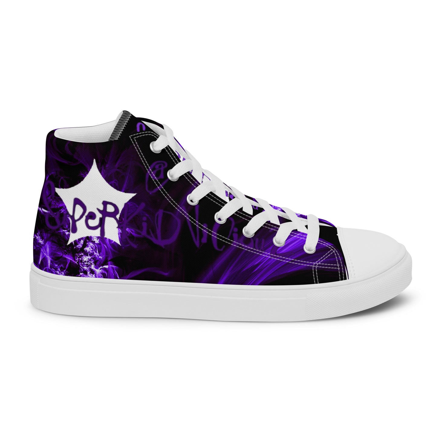 SuPeR PUrplE Men’s high top canvas shoes